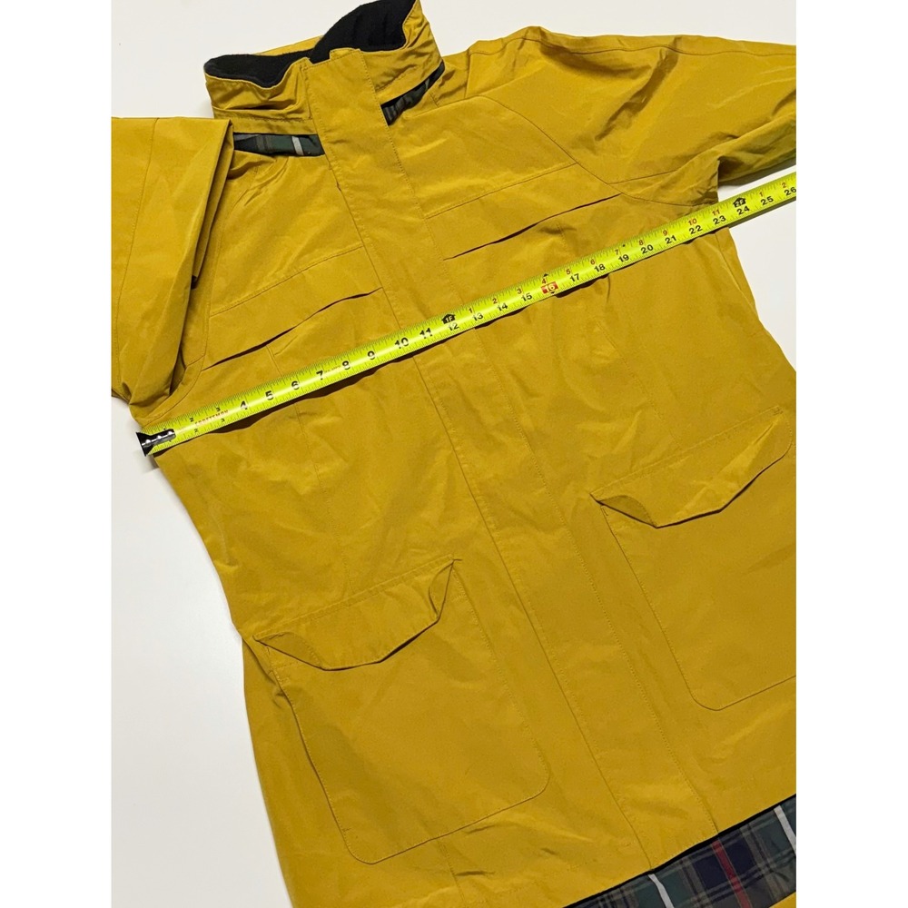 Pendleton Yellow Hooded Rain Jacket Plaid Lined Mustard Coat Mens XL 1328191 - Picture 2 of 5